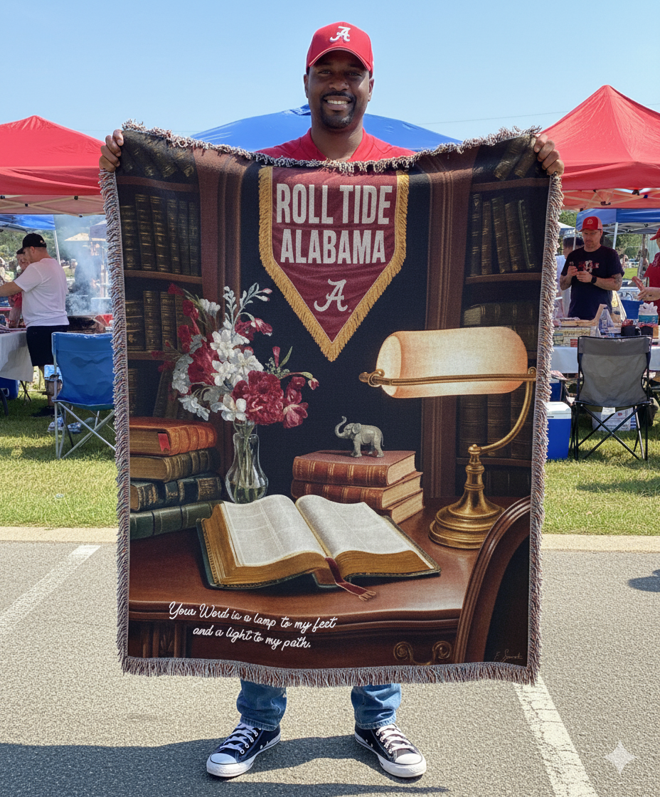 Alabama Roll Tide Heirloom Woven Blanket