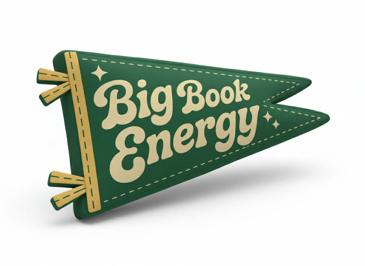 Big Book Energy Pennant Throw Pillow