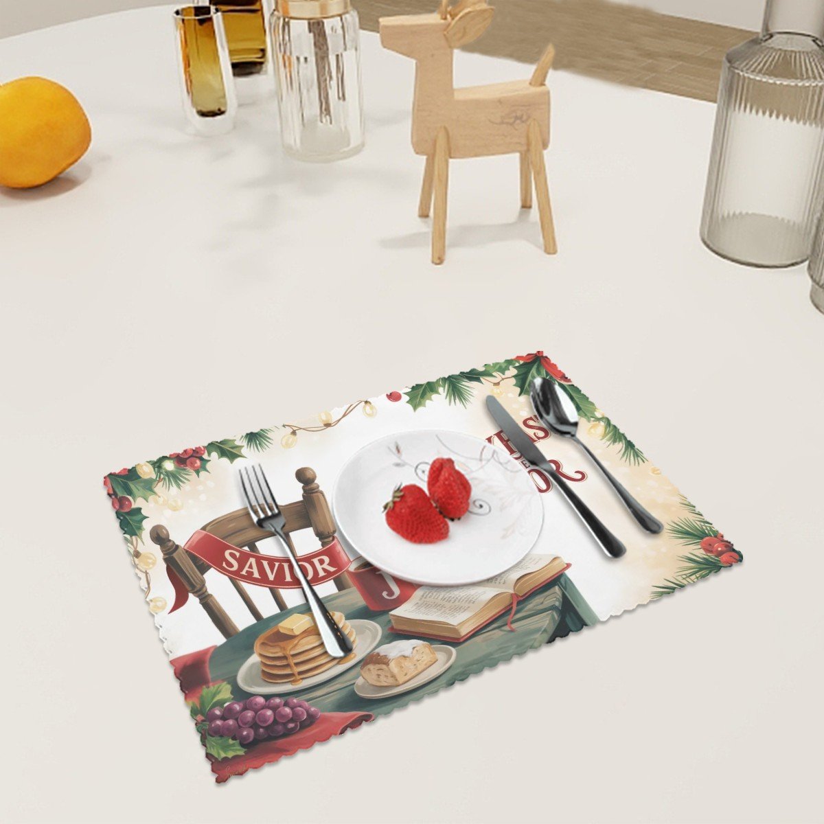 4 pcs Breakfast with the Savior Placemat Set