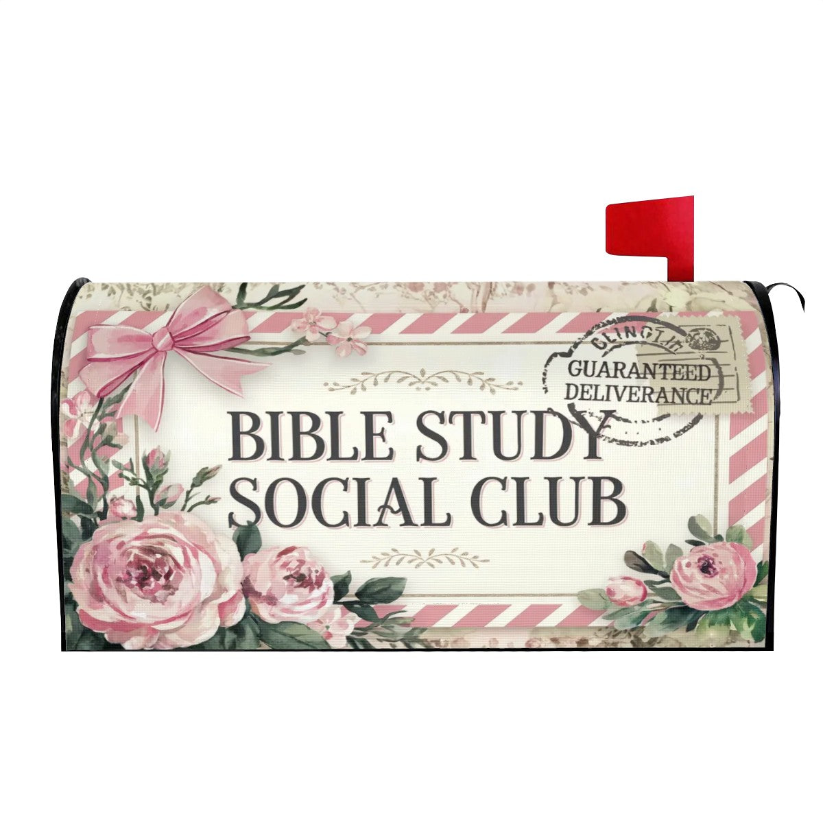 Bible Study Social Club Coquette Magnetic Mailbox Cover