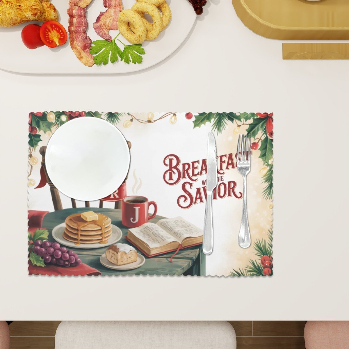 4 pcs Breakfast with the Savior Placemat Set