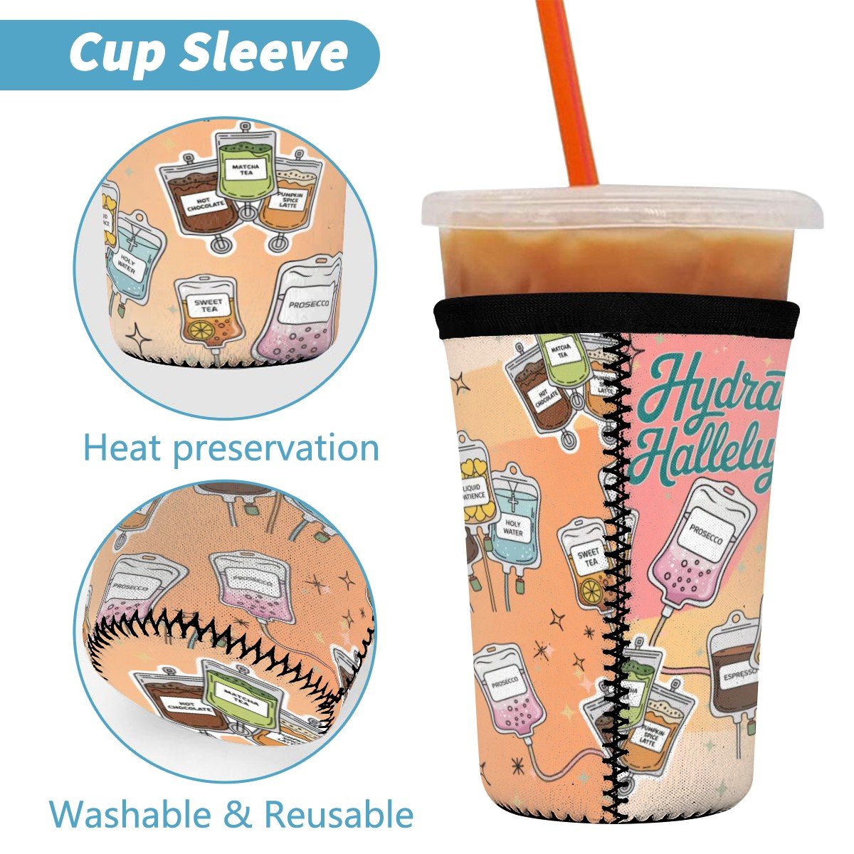 3pcs Drink Sleeves- Nurse IV