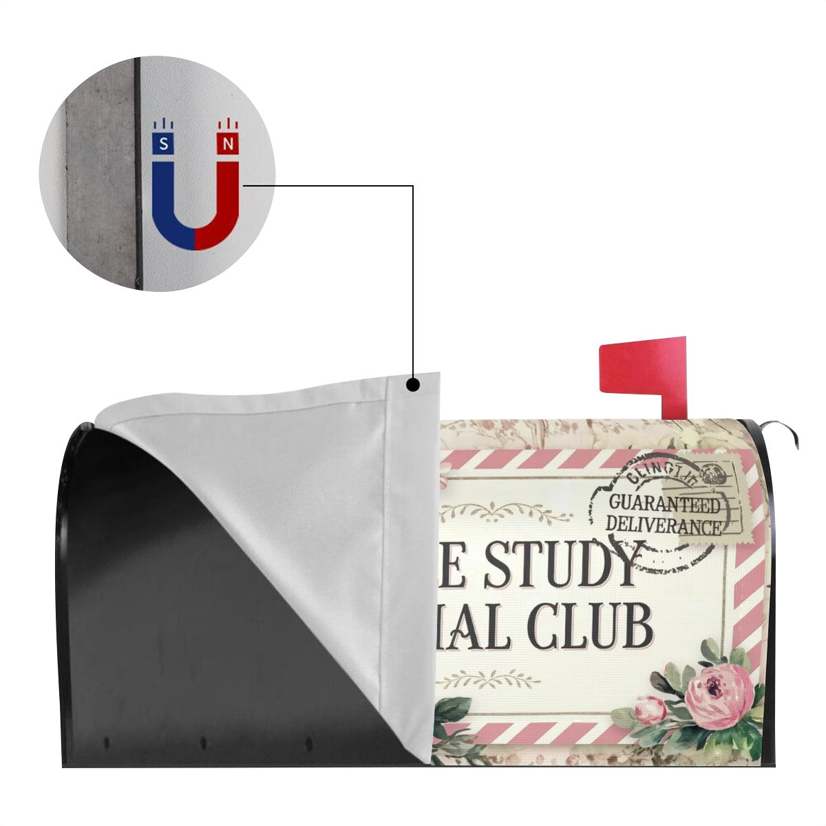 Bible Study Social Club Coquette Magnetic Mailbox Cover