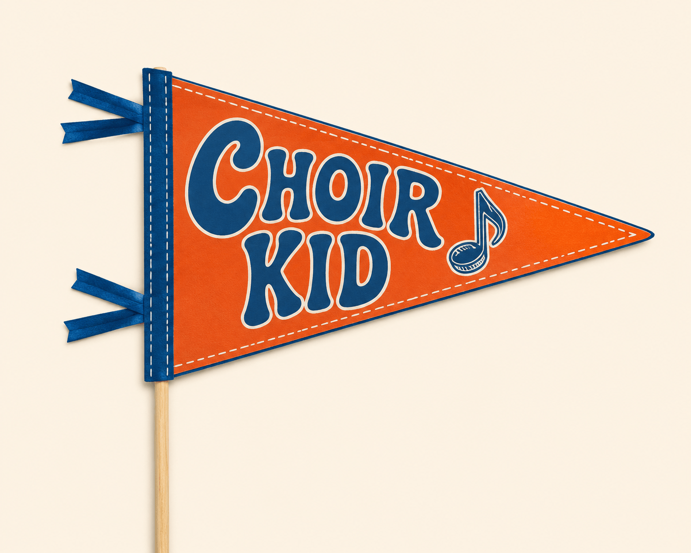 Holy Smoak Studios Choir Kid finished pennant on a stick, Camp Believers wholesale Christian retail product