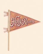 Holy Smoak Studios Holy Rollers finished pennant on a stick, Camp Believers wholesale Christian retail product