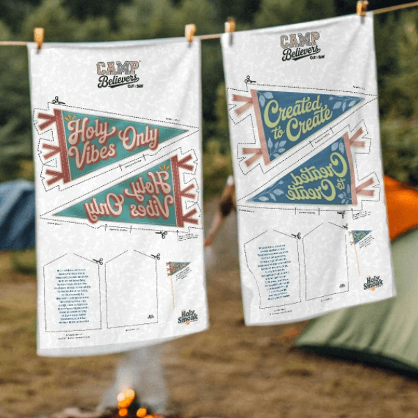 Holy Smoak Studios Holy Vibes Only fabric ready to cut and sew, Camp Believers wholesale Christian retail product