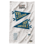 Holy Smoak Studios VBS Legend Camp Believers cut and sew fabric panel, wholesale Christian giftware, 18x30 inches