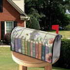 Books of the Bible colorful bookshelf mailbox cover outside view, Holy Smoak Studios wholesale