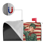 Holy Smoak Studios Land of the Free because of the Brave magnetic mailbox cover magnet and fit detail