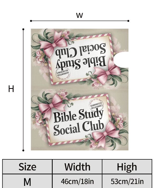 Holy Smoak Studios Bible Study Social Club Bows mailbox cover size dimensions chart