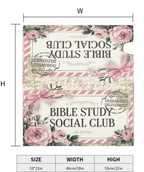 Holy Smoak Studios Bible Study Social Club Floral mailbox cover size dimensions chart