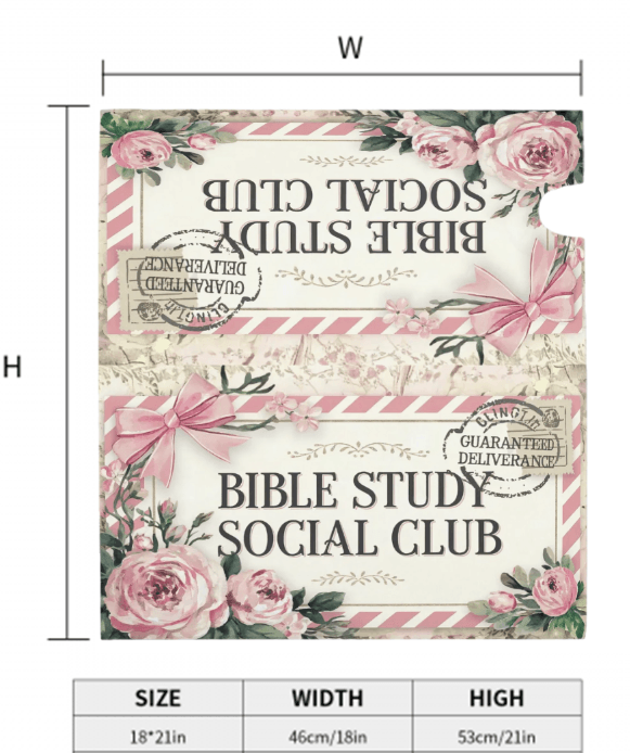 Holy Smoak Studios Bible Study Social Club Floral mailbox cover size dimensions chart