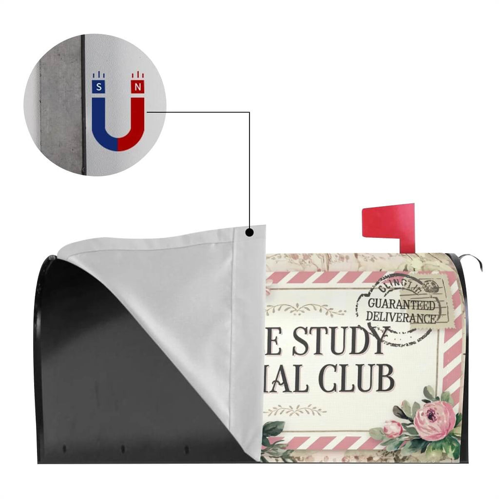 Holy Smoak Studios Bible Study Social Club Floral magnetic mailbox cover magnet detail
