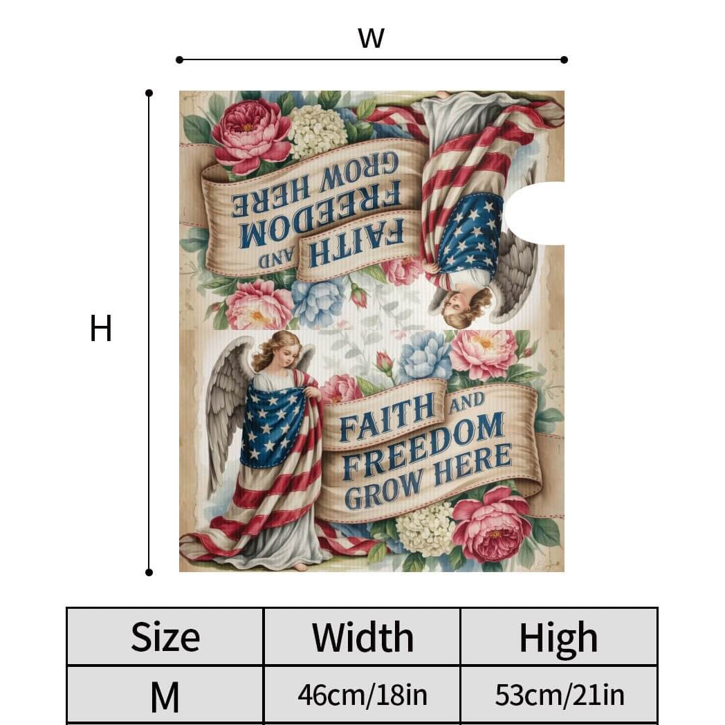 Holy Smoak Studios Faith and Freedom Grow Here mailbox cover size dimensions