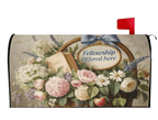 Fellowship Offered Here soft floral hospitality mailbox cover right view, Holy Smoak Studios wholesale
