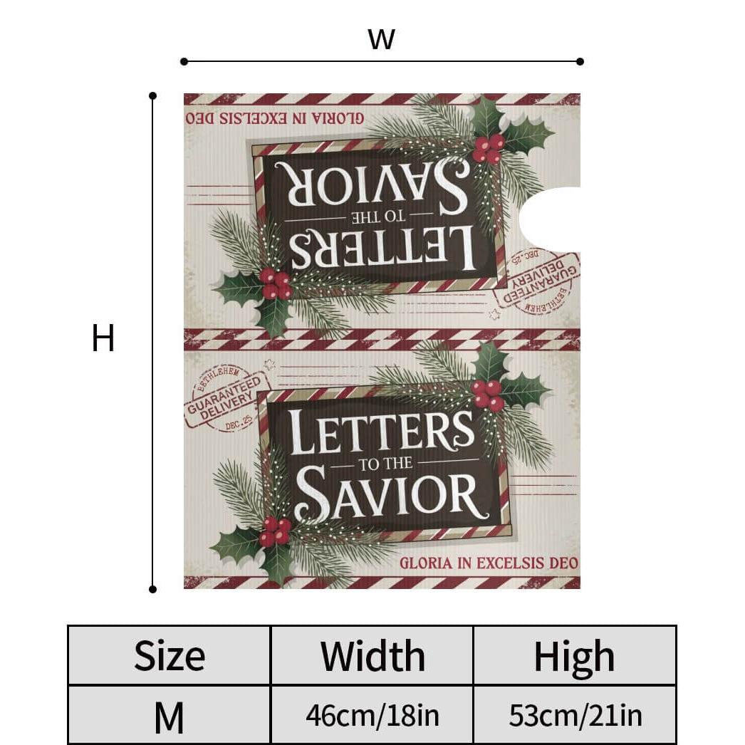Holy Smoak Studios Letters to the Savior Christmas mailbox cover size dimensions chart