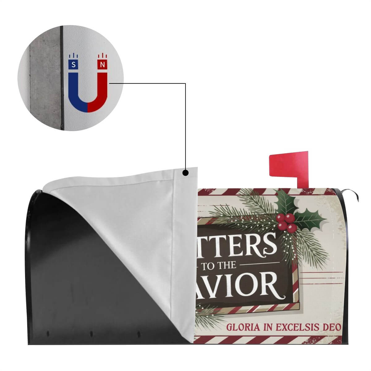 Holy Smoak Studios Letters to the Savior magnetic mailbox cover magnet detail