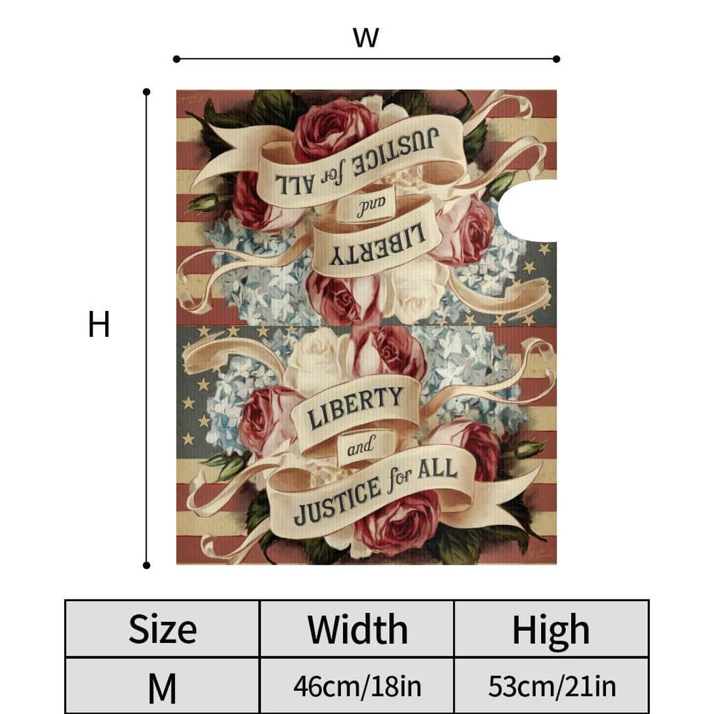Holy Smoak Studios Liberty and Justice for All mailbox cover size dimensions chart