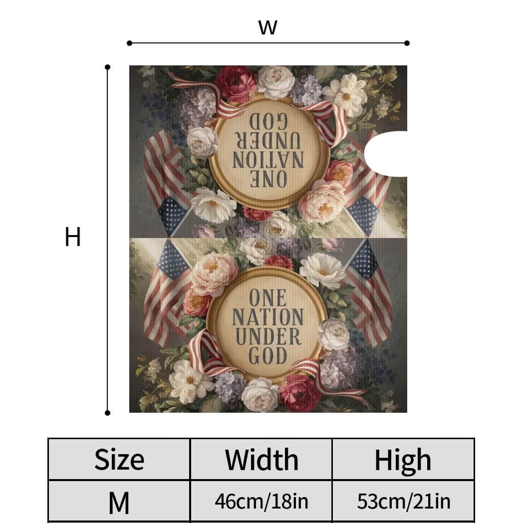 Holy Smoak Studios One Nation Under God mailbox cover size dimensions chart