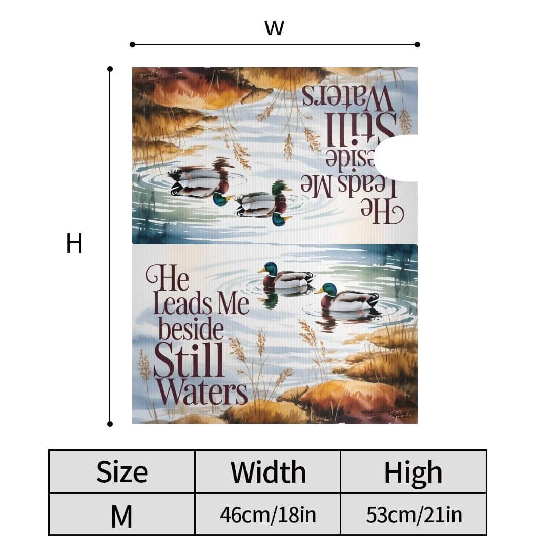 Holy Smoak Studios He Leads Me Beside Still Waters mailbox cover size dimensions chart