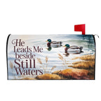 He Leads Me Beside Still Waters mallard marsh scene mailbox cover right view, Holy Smoak Studios wholesale