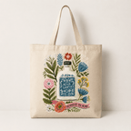 Holy Smoak Studios Agua Santa Canvas Tote Bag, wholesale Catholic faith tote bag, 12 oz cotton canvas