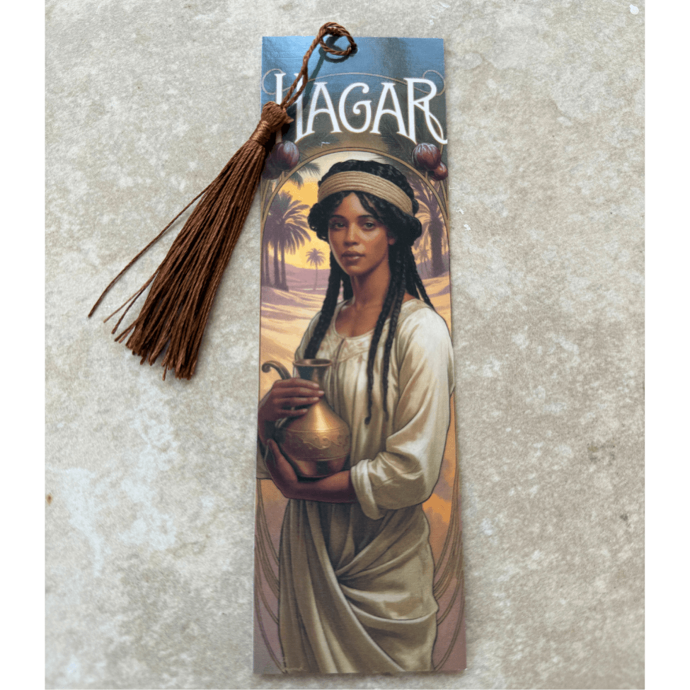Holy Smoak Studios Hagar Gilded Gardens Women of the Bible bookmark, Art Nouveau faith gift, wholesale Christian product, 2x7 inches