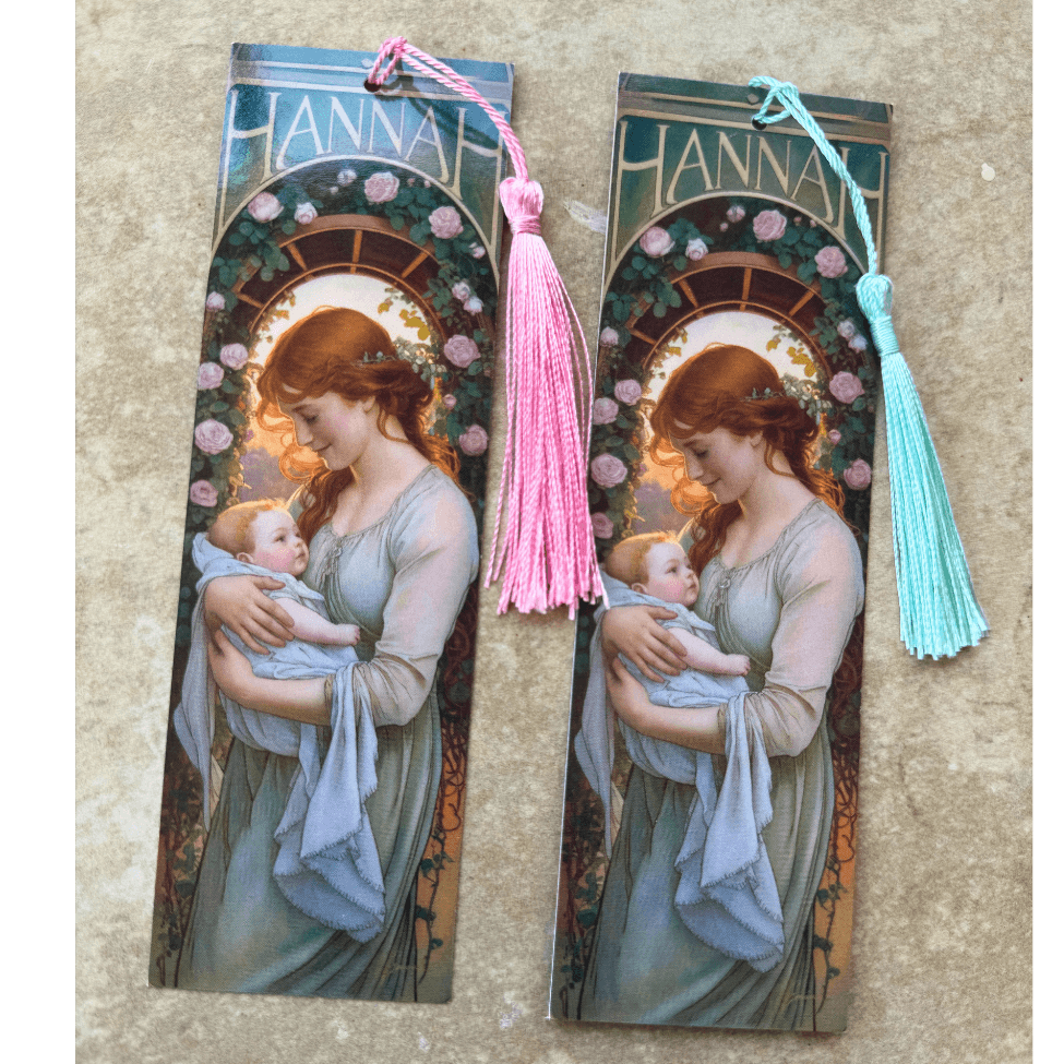 Holy Smoak Studios Hannah Gilded Gardens Women of the Bible bookmark, Art Nouveau faith gift, wholesale Christian product, 2x7 inches