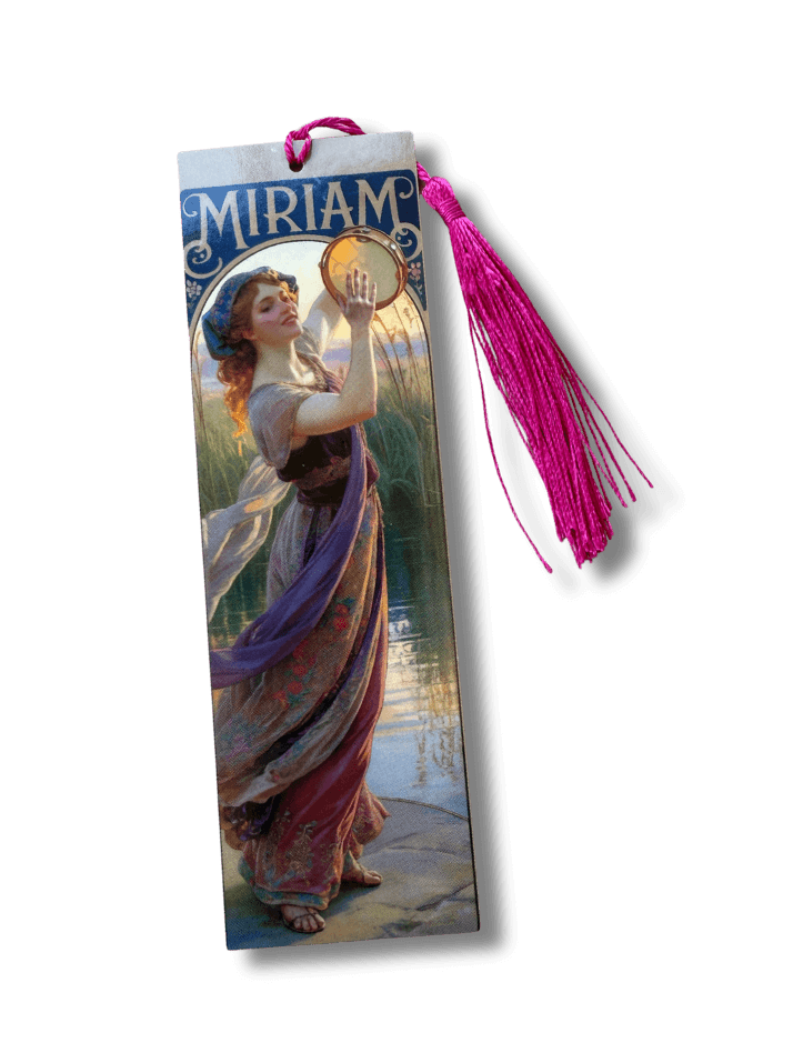 Miriam Women of the Bible Gilded Gardens bookmark with tassel, Holy Smoak Studios wholesale Christian giftware