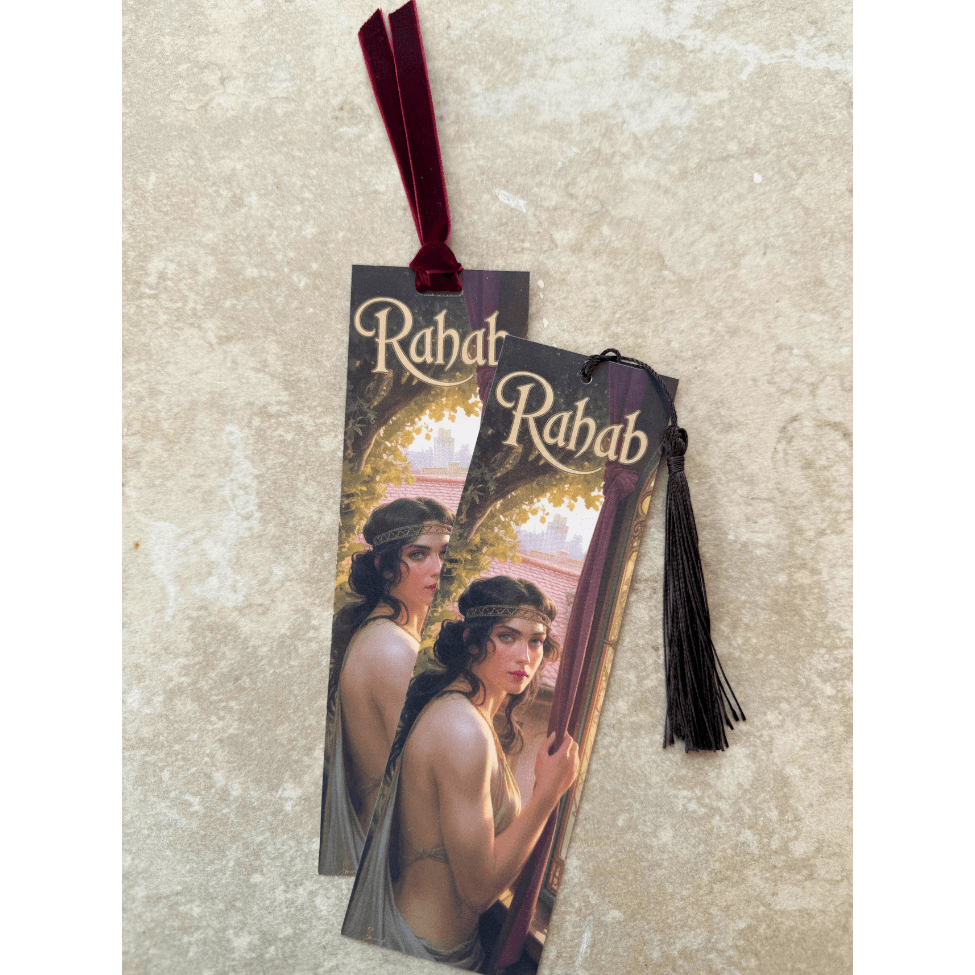 Holy Smoak Studios Rahab Gilded Gardens Women of the Bible bookmark, Art Nouveau faith gift, wholesale Christian product, 2x7 inches
