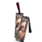 Holy Smoak Studios Rahab Gilded Gardens Women of the Bible bookmark with tassel and velvet ribbon, Art Nouveau faith gift, wholesale Christian product, 2x7 inches